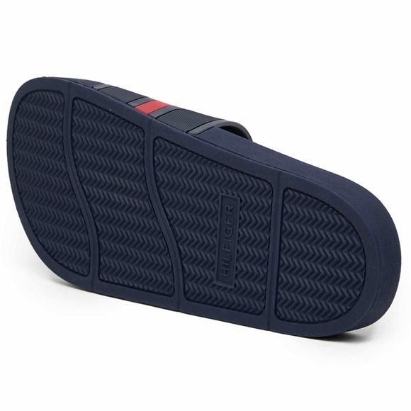 NEW Men’s Tommy Hilfiger Ennis Blue Slides Sandals - Picture 3 of 5